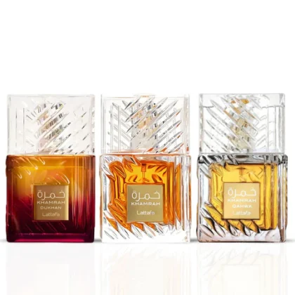 Lattafa Khamrah, Khamrah Qahwa & Khamrah Dukhan Eau de Parfum Set For Unisex 100ML