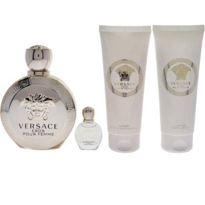 Versace Eros Natural Eau De Parfum 100ML 4-Pieces Gift Set For Woman