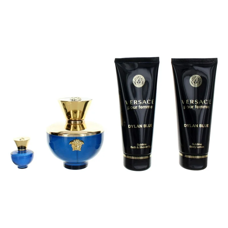 Versace Pour Homme Dylan Blue For Men Set EDT 50ml + Aftershave Balm 50ml + Perfumed Bath & Shower Gel