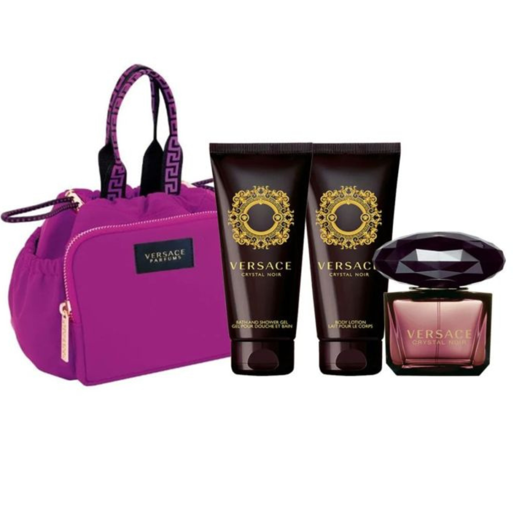 Versace Crystal Noir  EDT 100 ML (4 Piece Gift Set Woman)